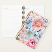 Blau und Rosa Blumen Planer (Anzeige)