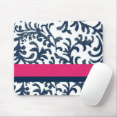 Blau- und rosa Blumenmuster Mousepad (Mit Mouse)