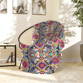 Blau und Rosa Boho-Stammeskunst Fleecedecke