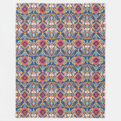 Blau und Rosa Boho-Stammeskunst Fleecedecke (Vorderseite)