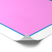 Blau und Rosa Flamingos Poster (Ecke)