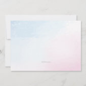 Blau und Rosa Floral Religious Einladung (Rückseite)