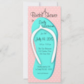 Blau und Rosa Gedreht Flop-Brautparty Einladung (Vorderseite)