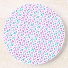 Blau und rosa gemustert getränkeuntersetzer