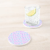 Blau und rosa gemustert getränkeuntersetzer (Seite)