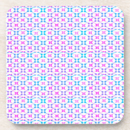 Blau und rosa gemustert getränkeuntersetzer
