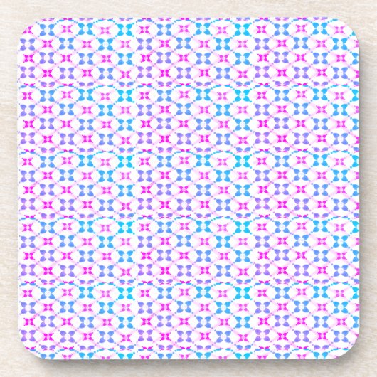 Blau und rosa gemustert getränkeuntersetzer (Vorderseite)