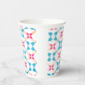 Blau- und Rosa gemusterter Papiertasse Pappbecher (Links)