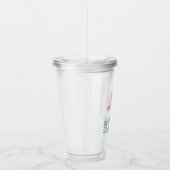 Blau und Rosa Gradient St Maarten | Sint Martin Acryltrinkbecher (Rechts)