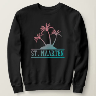 Blau und Rosa Gradient St Maarten Sint Martin Sweatshirt