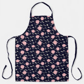 Blau und Rosa großes Punktemuster Schürze (Vorderseite)