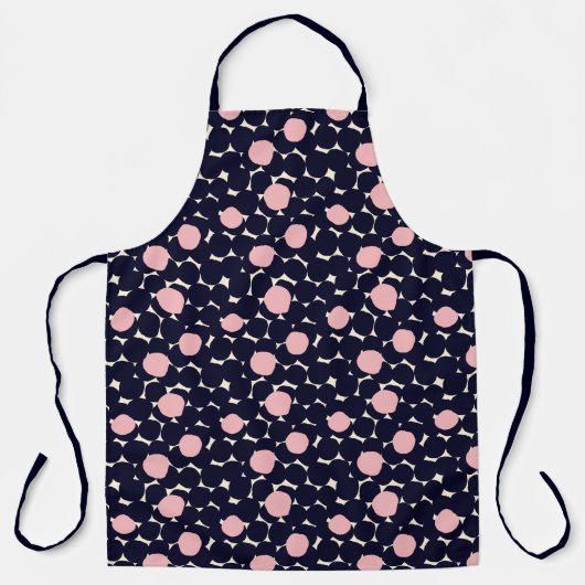 Blau und Rosa großes Punktemuster Schürze (Vorderseite)