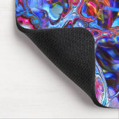 Blau und rosa Marmor Swirl Maus Pad Mousepad (Ecke)