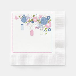Blau und Rosa Mason Jar Napkins Serviette