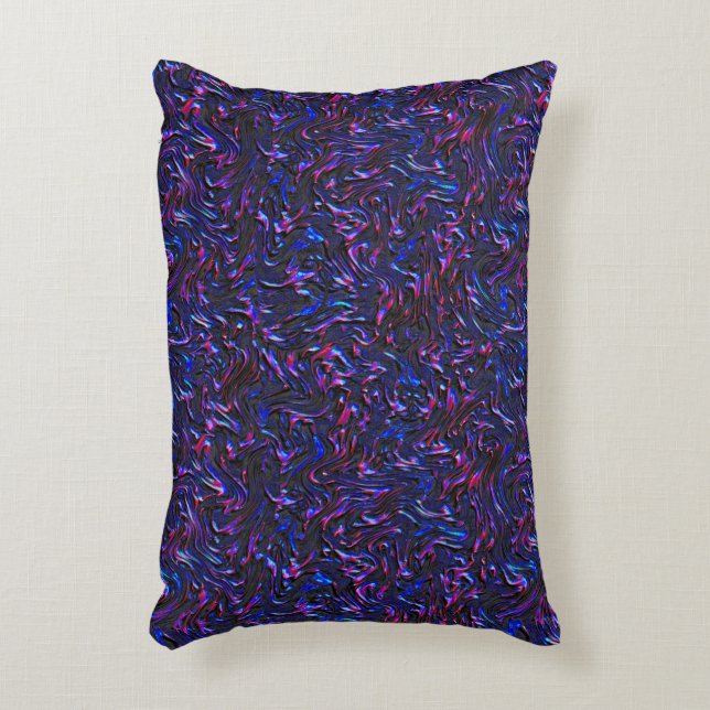 Blau und rosa mit Wandstruktur Dekokissen (Vorderseite(Vertikal))