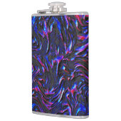 Blau und rosa mit Wandstruktur Flachmann (Links)