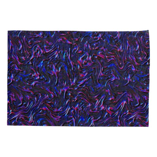 Blau und rosa mit Wandstruktur Kissenbezug (Rückseite-Links)