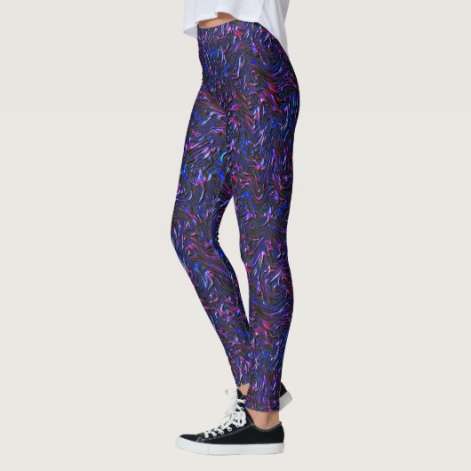 Blau und rosa mit Wandstruktur Leggings (Links)