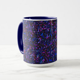 Blau und rosa mit Wandstruktur Tasse