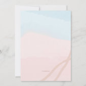 Blau und Rosa Moderne Einladung (Rückseite)