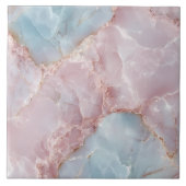 Blau und Rosa Moderne Elegante Farben luxuriös Fliese (Vorderseite)