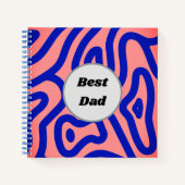 Blau und rosa Muster auf rosa Untergrund Notizblock (Vorderseite)