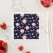 Blau- und rosa-Muster für große Punkte Serviette (Beispiel)