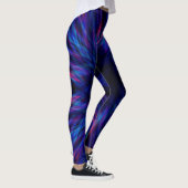 Blau und Rosa Muster Leggings (Rechts)
