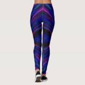 Blau und Rosa Muster Leggings (Rückseite)