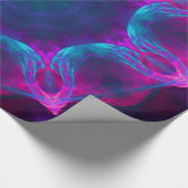 Blau und Rosa Neon Dark Kaleidoskop Gradient Geschenkpapier (Ecke)