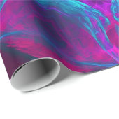 Blau und Rosa Neon Dark Kaleidoskop Gradient Geschenkpapier (Rolleneckpunkt)