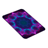 Blau und Rosa Neon Dark Kaleidoskop Gradient Magnet (Rechte Seite)