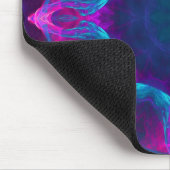 Blau und Rosa Neon Dark Kaleidoskop Gradient Mousepad (Ecke)