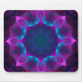 Blau und Rosa Neon Dark Kaleidoskop Gradient Mousepad (Vorne)