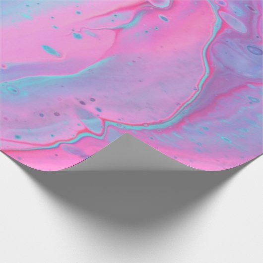 Blau- und rosa Pastellfarbe Geschenkpapier (Ecke)