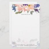 Blau und Rosa, personalisiert Briefpapier (Vorne/Hinten)