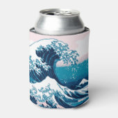 Blau und Rosa Pixel Great Wave Dosenkühler (Kanne Vorderseite)