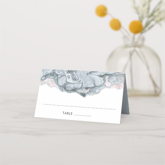 Blau- und Rosa-Platzkarten aus Schiefer Platzkarte (Vorderseite)