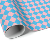 Blau und Rosa Prüfmuster Geschenkpapier (Rolleneckpunkt)