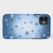 Blau und rosa Sterne Muster iPhone 4 Fall Case-Mate iPhone Hülle (Rückseite (Horizontal))