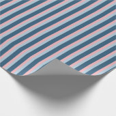 Blau und Rosa Streifen Geschenkpapier (Ecke)