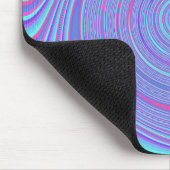 Blau und Rosa Swirl Mousepad (Ecke)