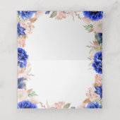Blau und Rosa Wasserfarbe Platzkarte (Innenseite Aufgefaltet)