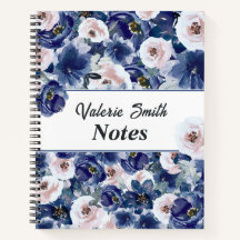 Blau und Rosa Wasserfarben Winter Floral