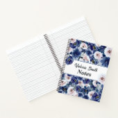 Blau und Rosa Wasserfarben Winter Floral Notizblock (Innenseite)
