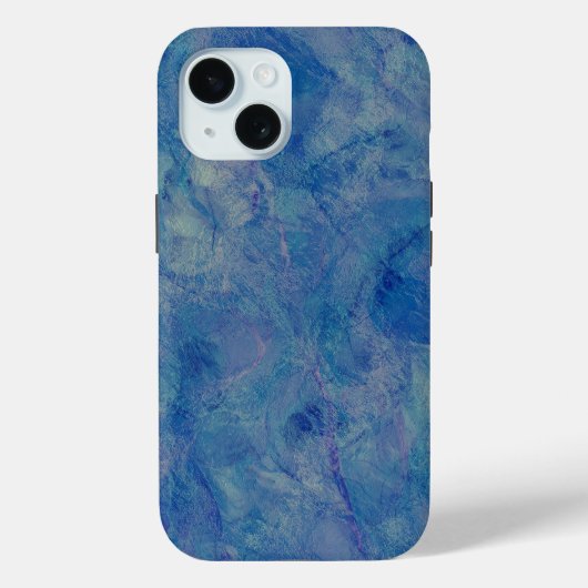 Blau- und rosafarbene Marmor Akrylabstraktion Case-Mate iPhone Hülle (Rückseite)