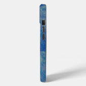 Blau- und rosafarbene Marmor Akrylabstraktion Case-Mate iPhone Hülle (Rückseite / Links)