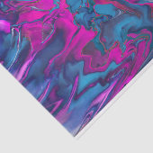 Blau- und rosafarbene Marmor Akrylabstraktion Seidenpapier (Ausschnitt)