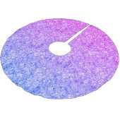 Blau- und rosafarbenes Muster des Glitzer Polyester Weihnachtsbaumdecke (Schrägansicht)