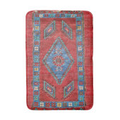 Blau und Rose Antikes türkisches Orientalisches Ru Badematte (Vorderseite Vertikal)
